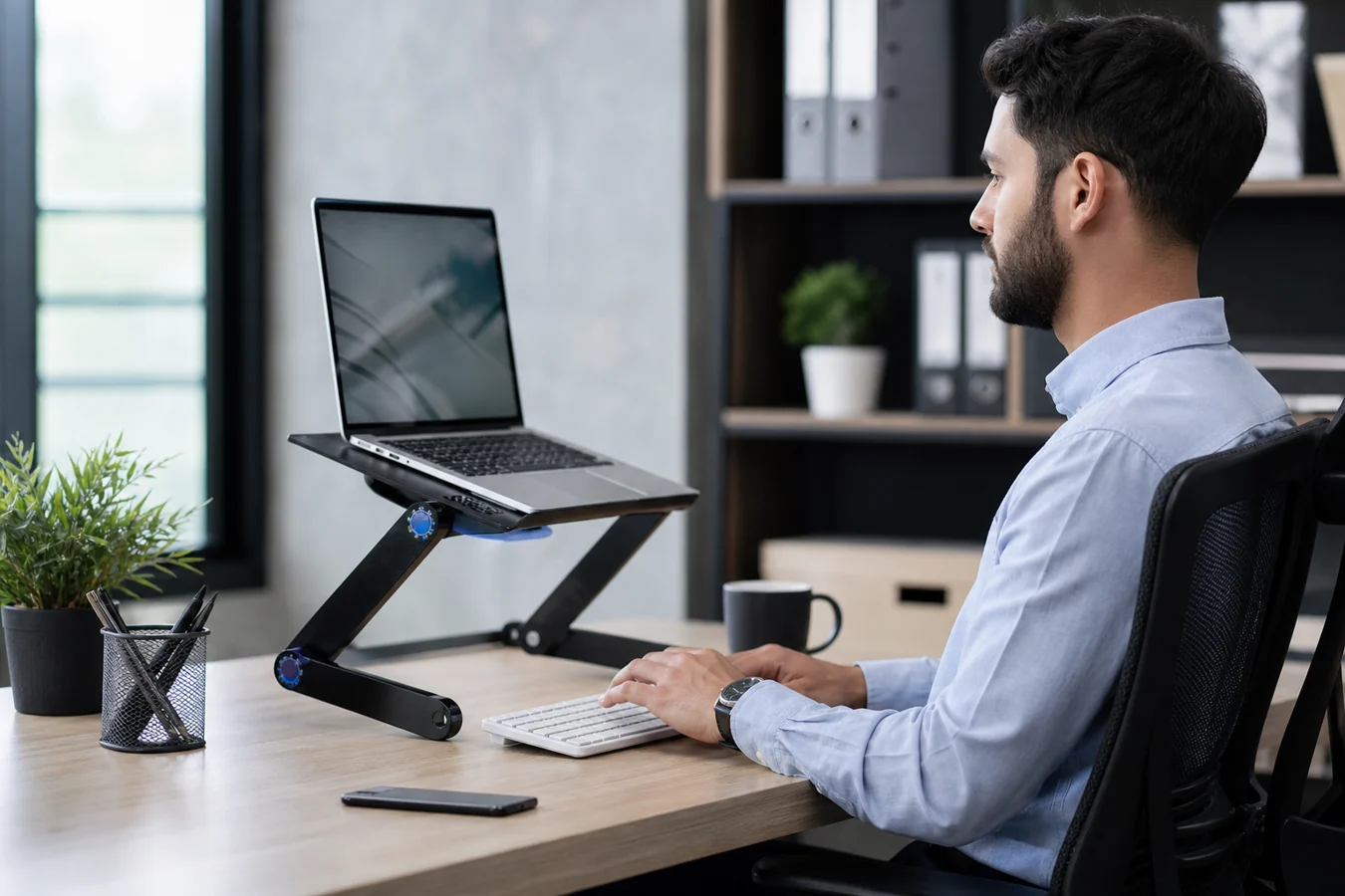 Cooling and Stability for Laptop Stand Posture
