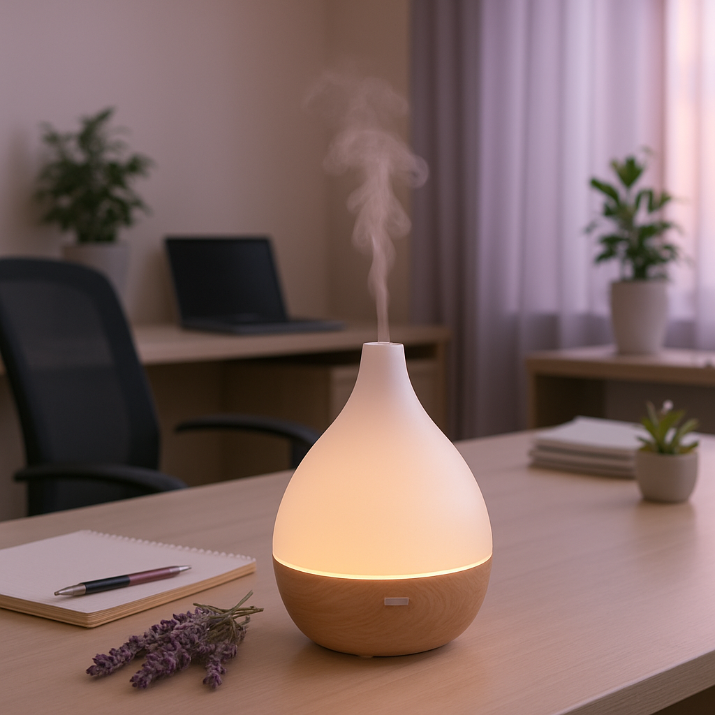 Office Policy essential oil diffuser office scene