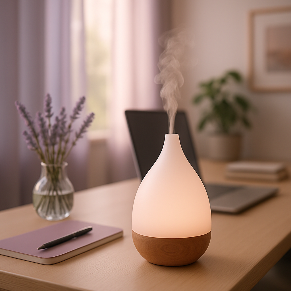 Scent Strength essential oil diffuser office scene